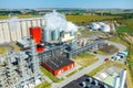 Biofuel factory aerial view