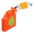 Biofuel icon, isometric style