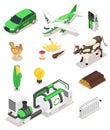 Biofuel Isometric Icons Collection