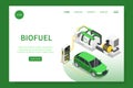 Biofuel Isometric Landing Page