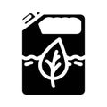 biofuel production biomass energy glyph icon vector illustration