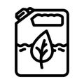 biofuel production biomass energy line icon vector illustration