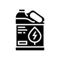 biofuel production biomass glyph icon vector illustration