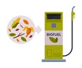 Biofuel Refill Station, Green Energy, Eco Transport Concept Flat Vector Illustration