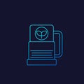 Biofuel station linear icon on dark Royalty Free Stock Photo