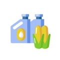 Biofuel vector flat color icon