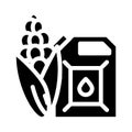 biofuels natural glyph icon vector illustration