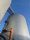Biogas digesters in bluesky scenery
