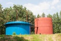 Biogas engineering plant under construction Royalty Free Stock Photo