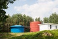 Biogas engineering plant under construction Royalty Free Stock Photo