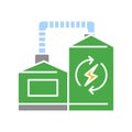 Biogas flat icon. Royalty Free Stock Photo