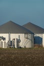 Biogas plant with grey roof Royalty Free Stock Photo