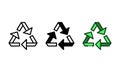 Biogeochemical cycle icon representing waste recycling