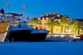 Biograd na moru evening harbor view Royalty Free Stock Photo