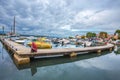 Biograd na moru harbour under a cludy sky, Dalmatia, Croatia, / Harbour/ Boats/ boat trips Royalty Free Stock Photo