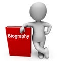 Biography Book And Character Show Books About A Life Royalty Free Stock Photo