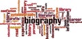 Biography word cloud Royalty Free Stock Photo