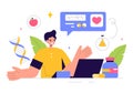 Biohack Vector Illustration Featuring Technological Processes of Biohacking and Online Health Information Hacking in a Flat Style