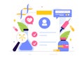 Biohack Vector Illustration Featuring Technological Processes of Biohacking and Online Health Information Hacking in a Flat Style