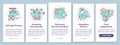 Biohacking techniques onboarding mobile app page screen with concepts