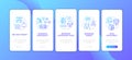 Biohacking techniques onboarding mobile app page screen with concepts