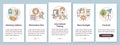 Biohacking tips onboarding mobile app page screen with concepts