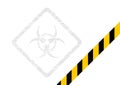 Biohazard background, striped warning tape