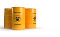 Biohazard barrels isolated on white background Royalty Free Stock Photo