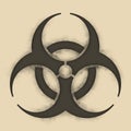 Biohazard biological hazard symbol.