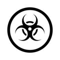 Biohazard or biological threat alert icon. Warning sign of virus. Danger Coronavirus Bio hazard symbol. Vector Royalty Free Stock Photo