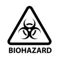 The Biohazard or biological threat alert icon. Warning sign of virus. Danger Coronavirus Bio hazard symbol. Vector Royalty Free Stock Photo