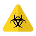 Biohazard or biological threat alert icon. Warning sign of virus. Danger Coronavirus Bio hazard symbol. Vector Royalty Free Stock Photo