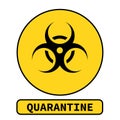 The Biohazard or biological threat alert icon. Warning sign of virus. Danger Coronavirus Bio hazard symbol. Vector Royalty Free Stock Photo