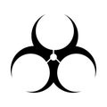 Biohazard caution symbol isolated icon