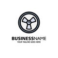 Biohazard, Chemist, Science Business Logo Template. Flat Color Royalty Free Stock Photo