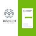 Biohazard, Chemist, Science Grey Logo Design and Business Card Template Royalty Free Stock Photo