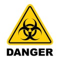 Biohazard danger modern website icon isolated on white background. Design for mobile app and ui