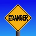 Biohazard danger sign