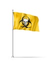 Biohazard flag isolated on white