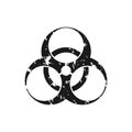 Biohazard Grunge Symbol for your design. EPS10 vector illustration on white background.