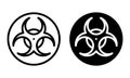 Biohazard icon with outline and glyph style. Royalty Free Stock Photo
