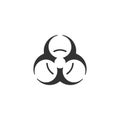 Biohazard icon flat