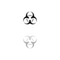 Biohazard icon flat