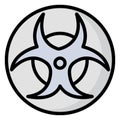 Biohazard Isolated Vector icon which can be easily modified or edit Royalty Free Stock Photo