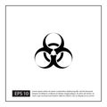 Biohazard logo vector, isolated