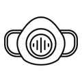 Biohazard mask icon, outline style