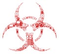 Biohazard Mosaic Icon for BigData and Computing