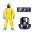 Biohazard Protective Suit vector design illustration