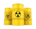 Biohazard, Radioactive and Poisonous Barrels Isolated