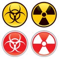 Biohazard and Radioactive Warning Signs